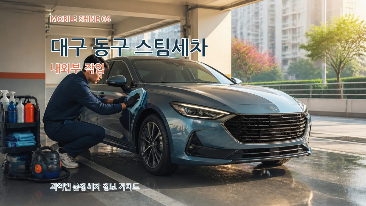 대구 동구 스팀세차 내외부 작업
