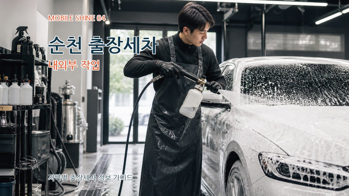 순천 출장세차 내외부 작업