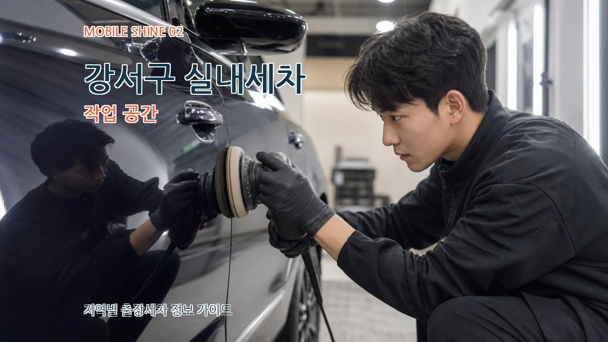 강서구 실내세차 작업 공간