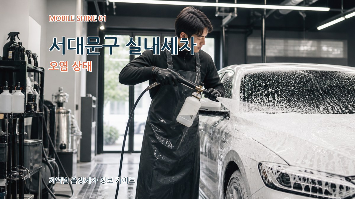 서대문구 실내세차 오염 상태