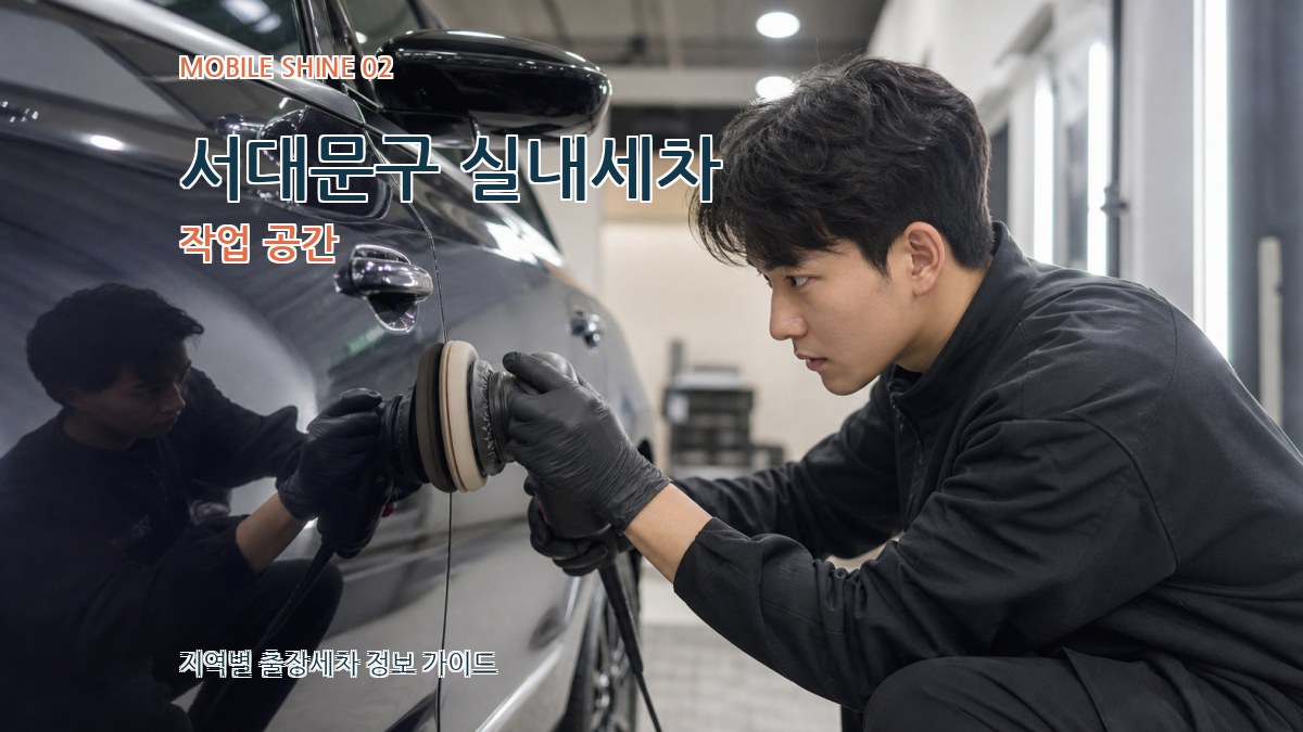 서대문구 실내세차 작업 공간