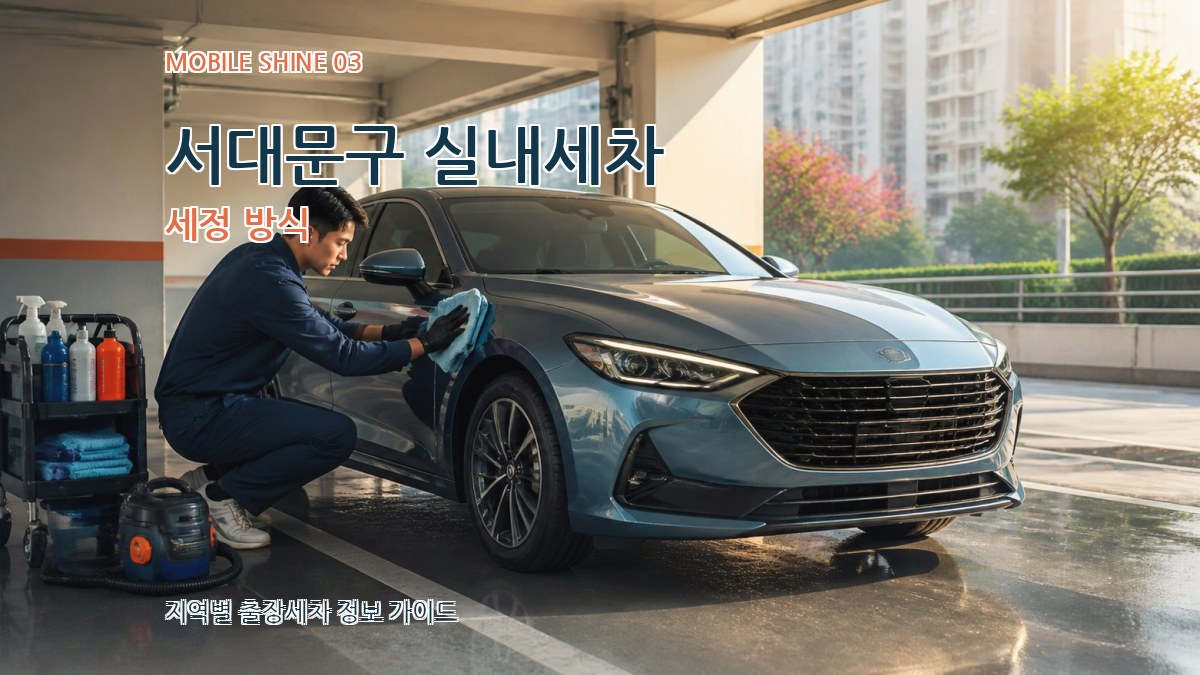 서대문구 실내세차 세정 방식