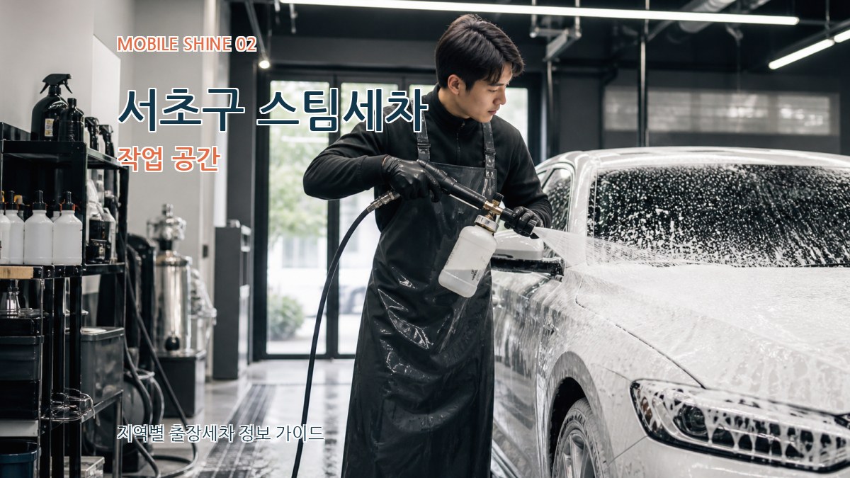 서초구 스팀세차 작업 공간