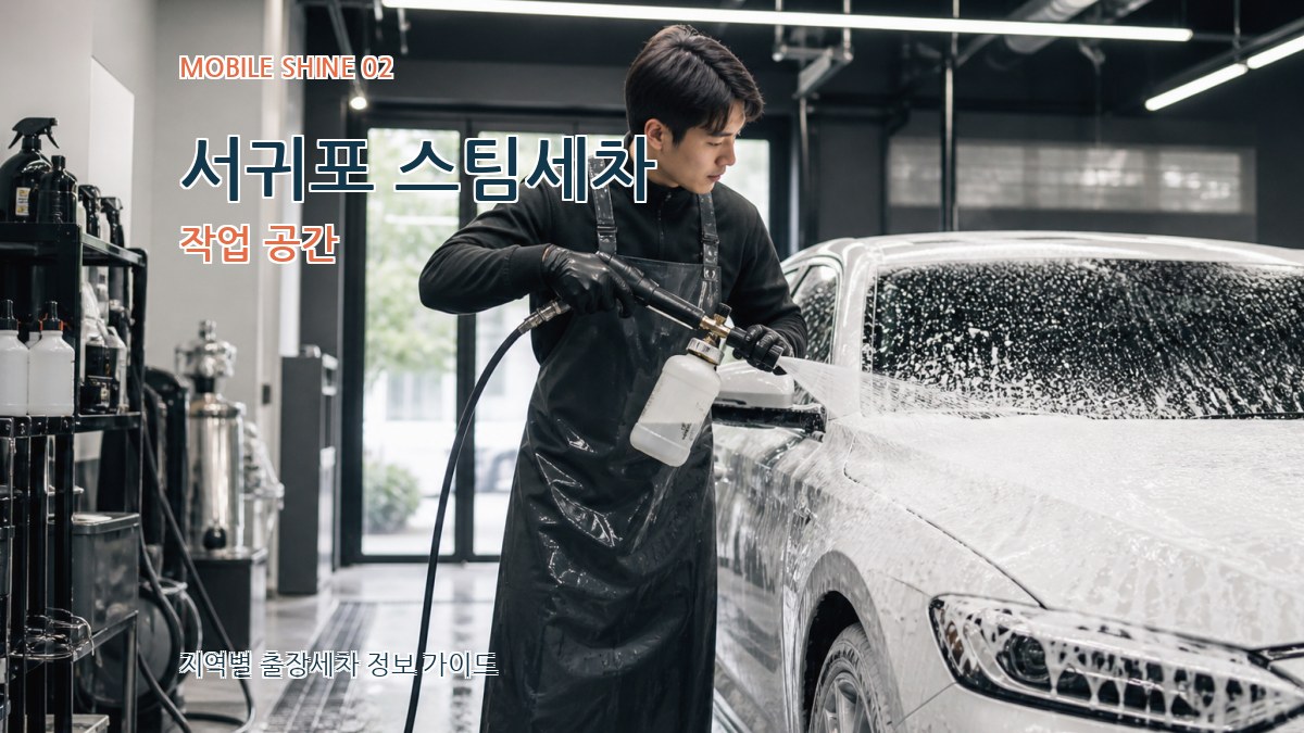 서귀포 스팀세차 작업 공간