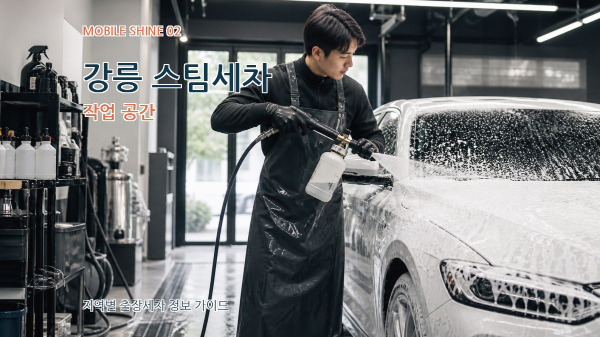 강릉 스팀세차 작업 공간