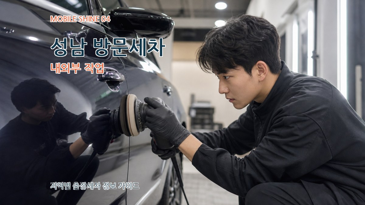 성남 방문세차 내외부 작업
