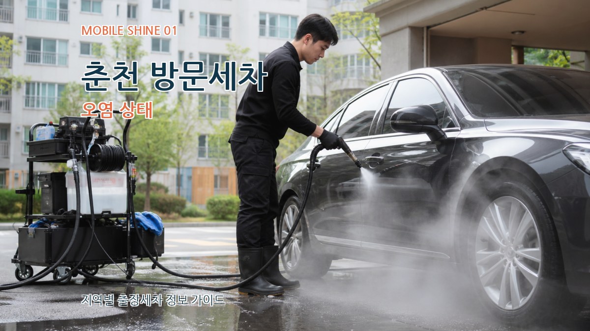 춘천 방문세차 오염 상태