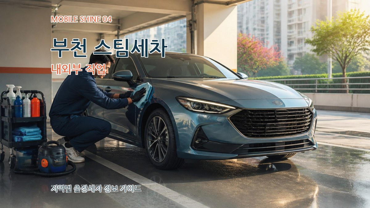 부천 스팀세차 내외부 작업