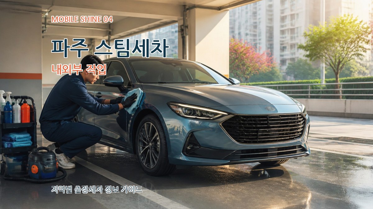 파주 스팀세차 내외부 작업