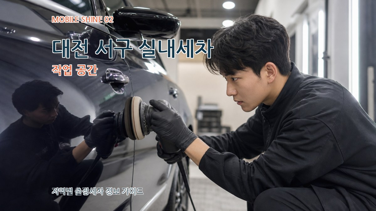 대전 서구 실내세차 작업 공간