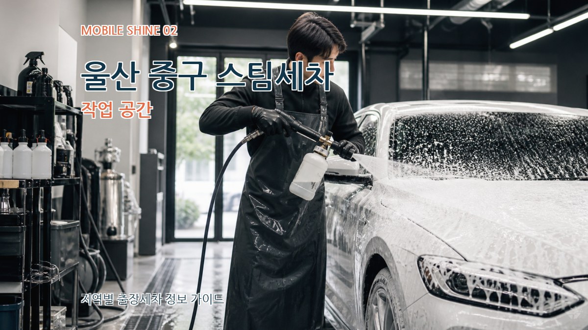 울산 중구 스팀세차 작업 공간