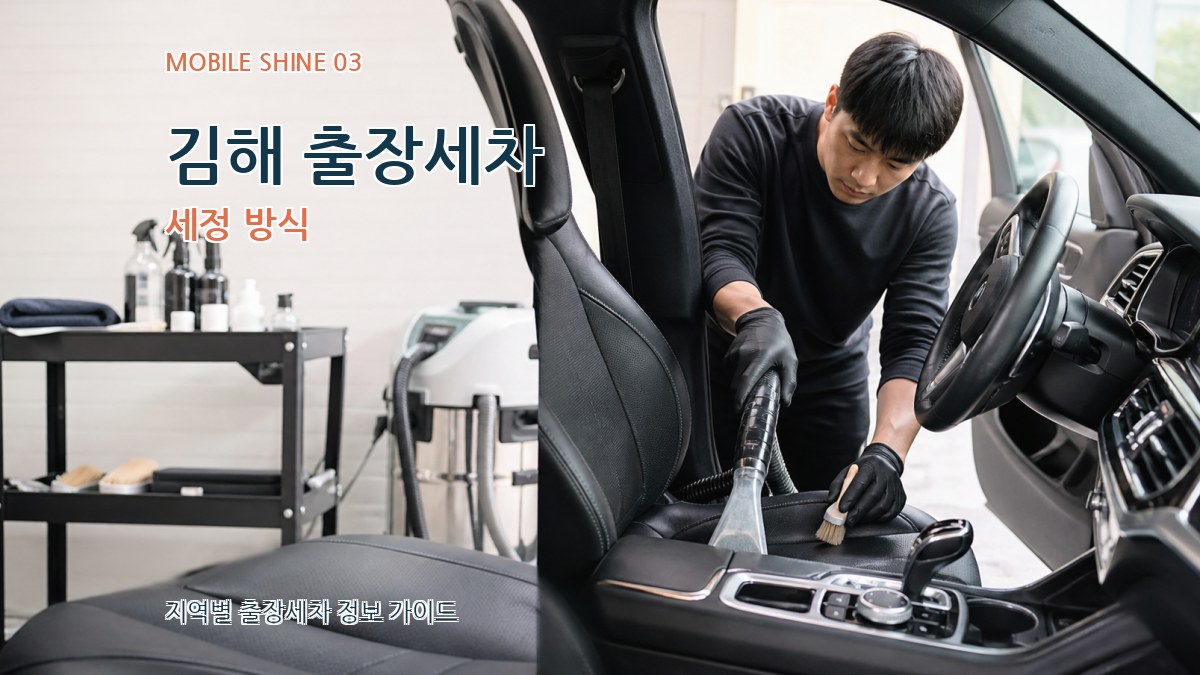 김해 출장세차 세정 방식