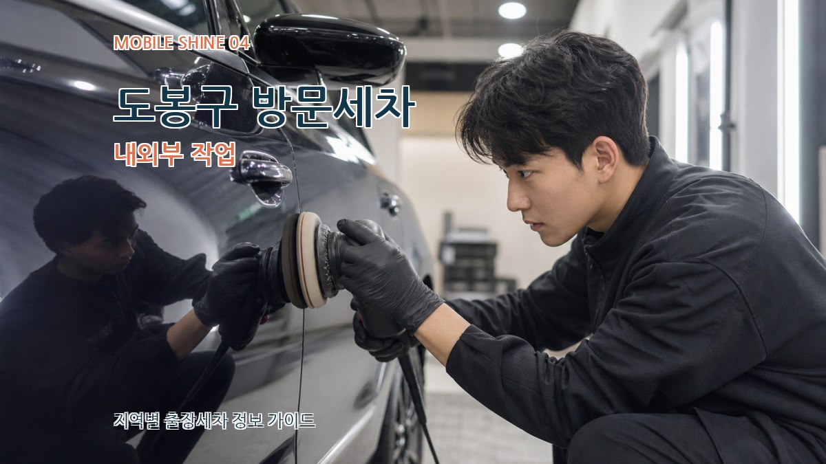 도봉구 방문세차 내외부 작업