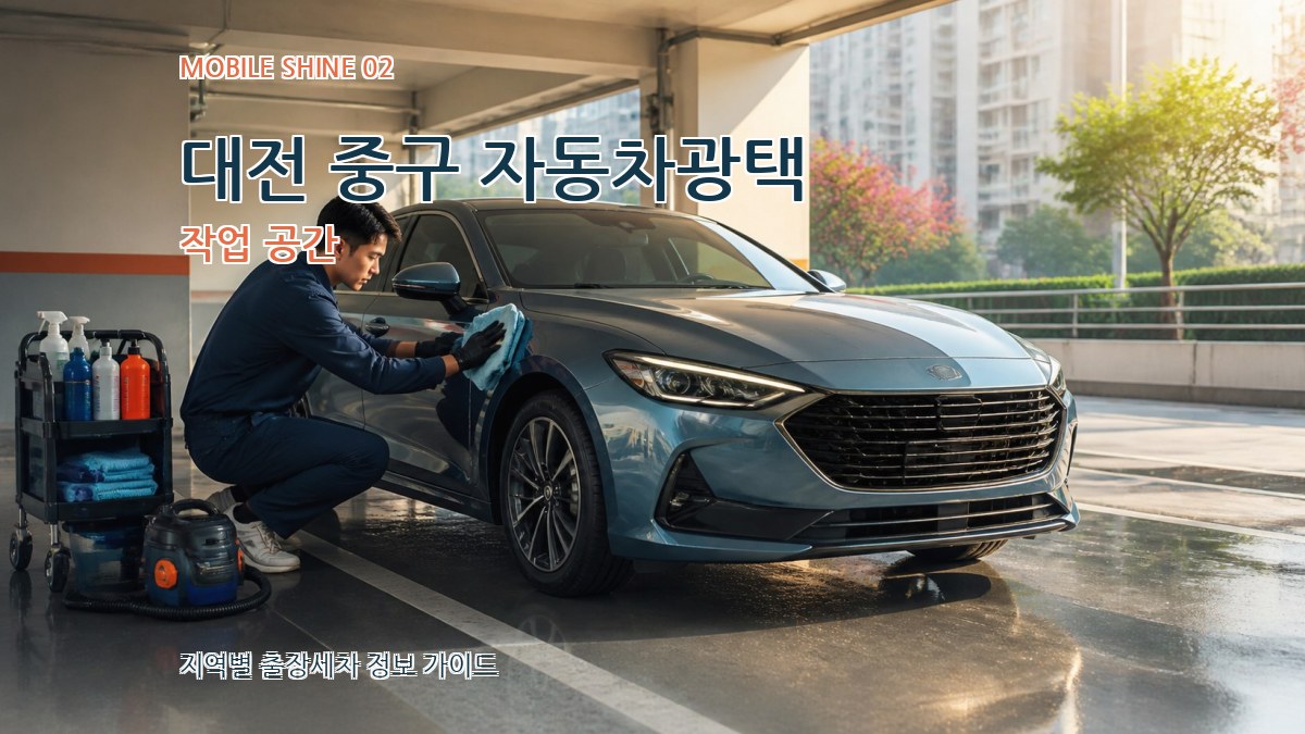 대전 중구 자동차광택 작업 공간