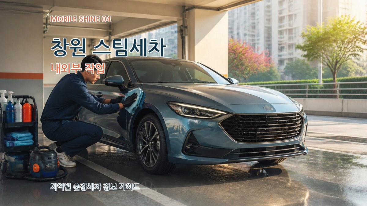 창원 스팀세차 내외부 작업
