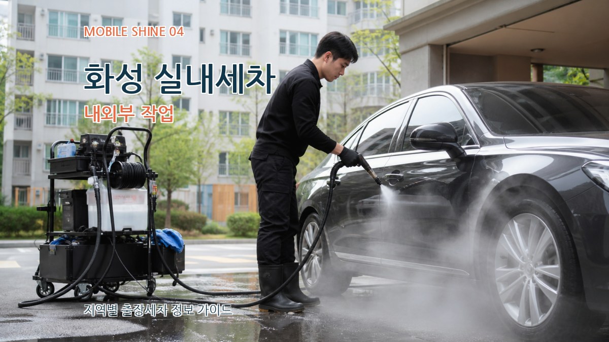 화성 실내세차 내외부 작업