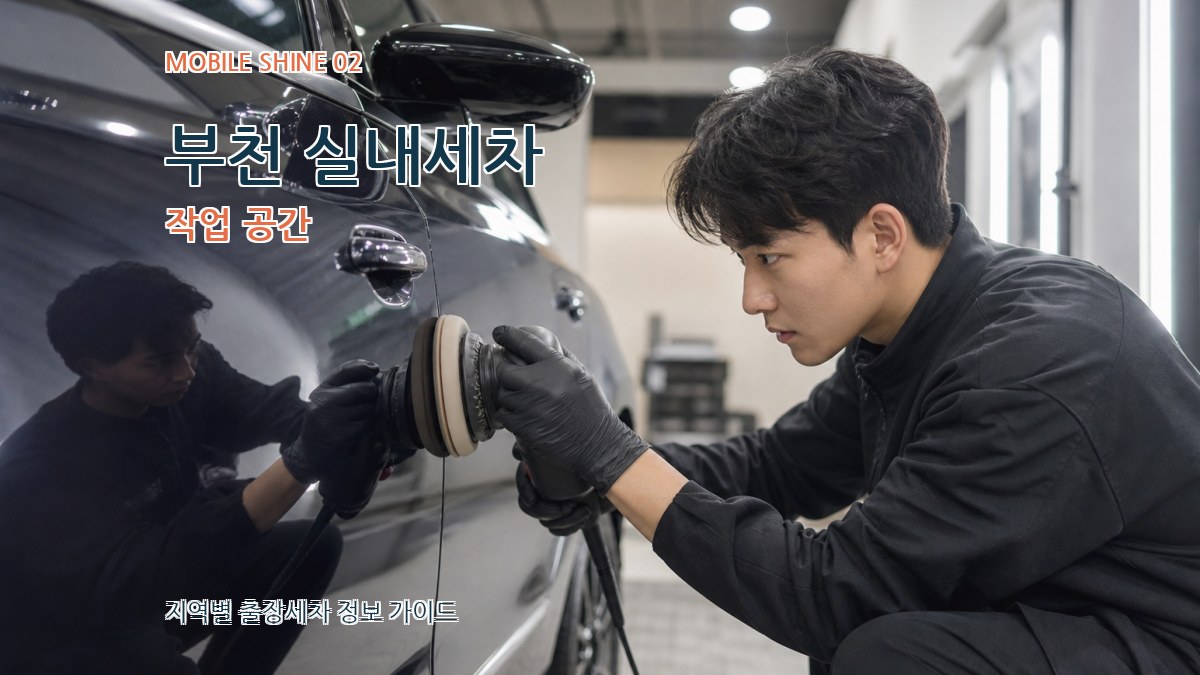 부천 실내세차 작업 공간