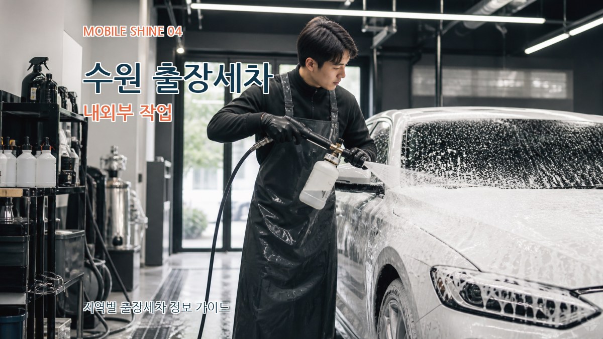 수원 출장세차 내외부 작업