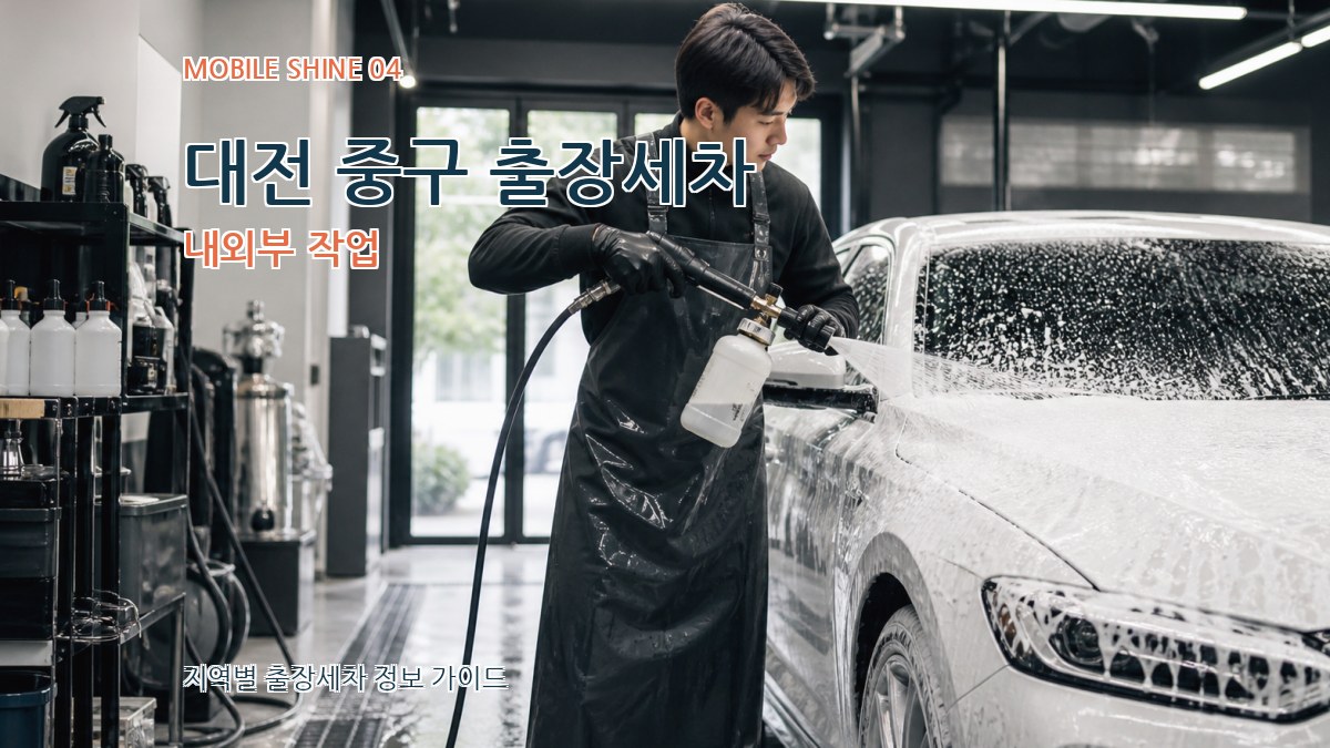 대전 중구 출장세차 내외부 작업