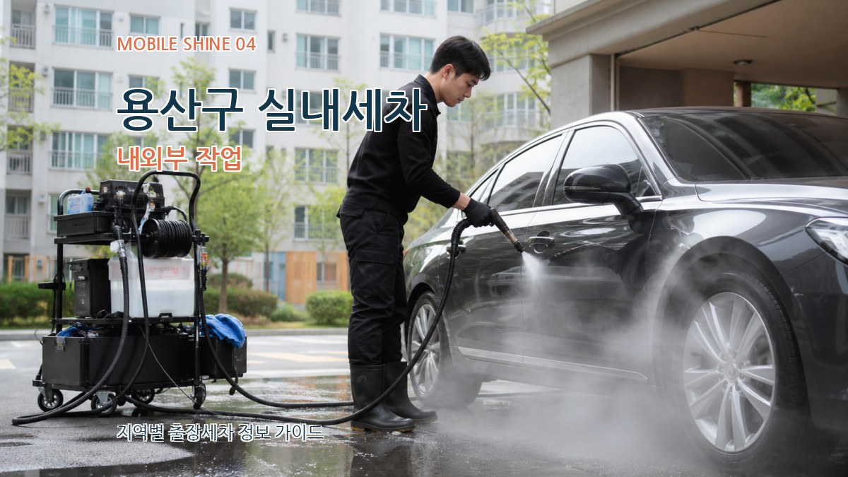 용산구 실내세차 내외부 작업