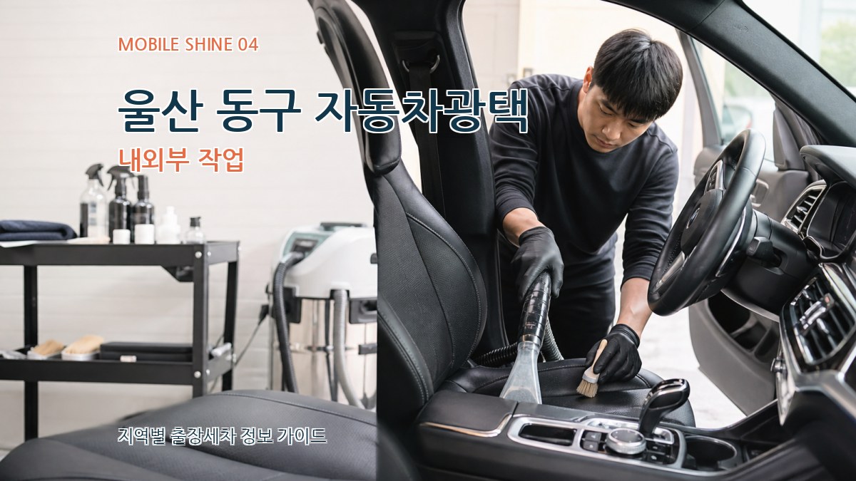 울산 동구 자동차광택 내외부 작업
