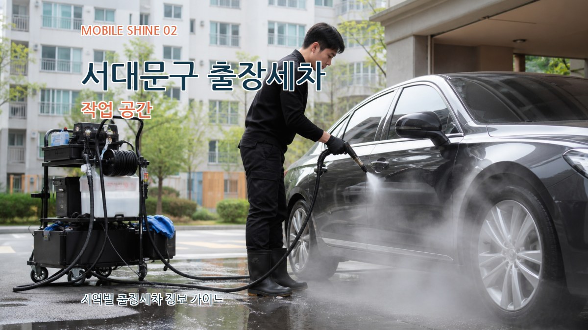 서대문구 출장세차 작업 공간