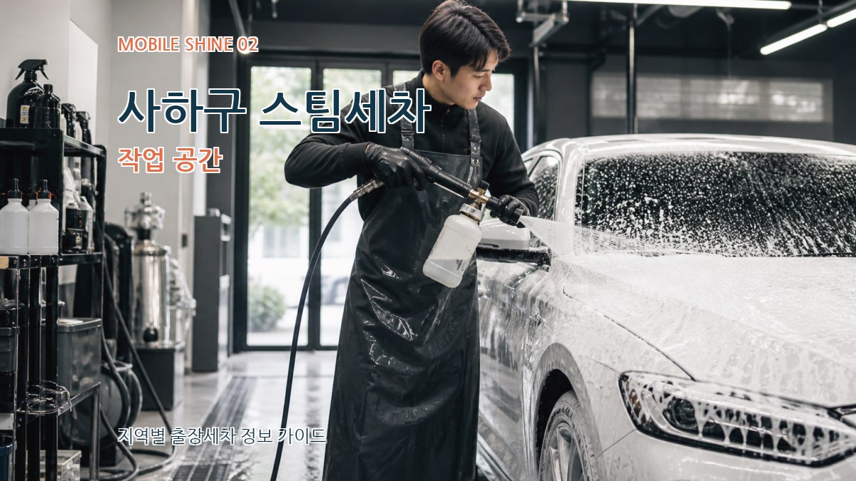 사하구 스팀세차 작업 공간