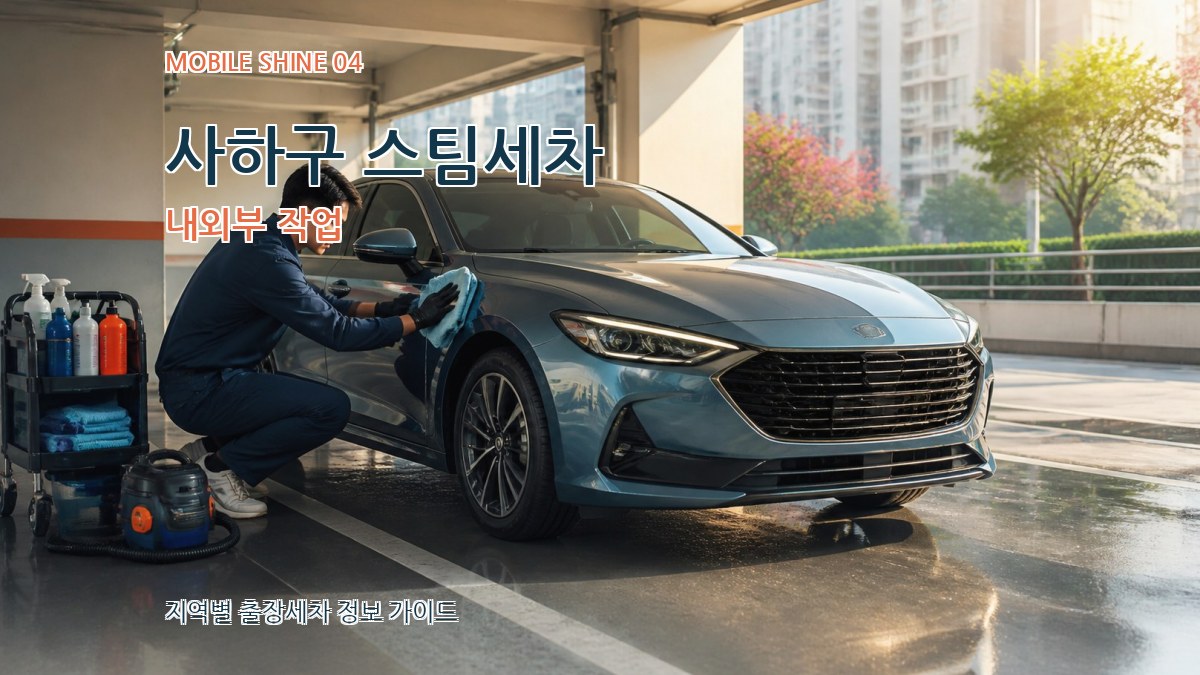 사하구 스팀세차 내외부 작업
