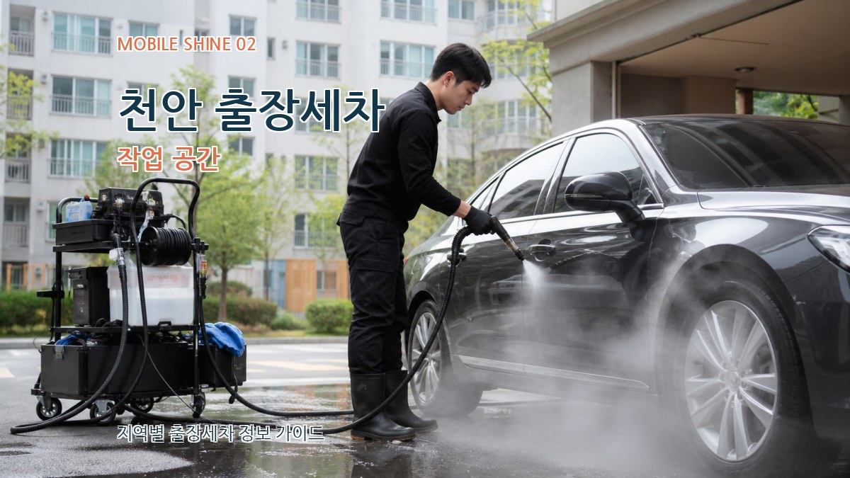 천안 출장세차 작업 공간