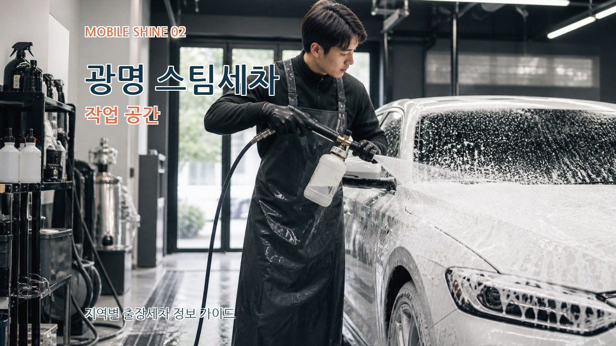광명 스팀세차 작업 공간