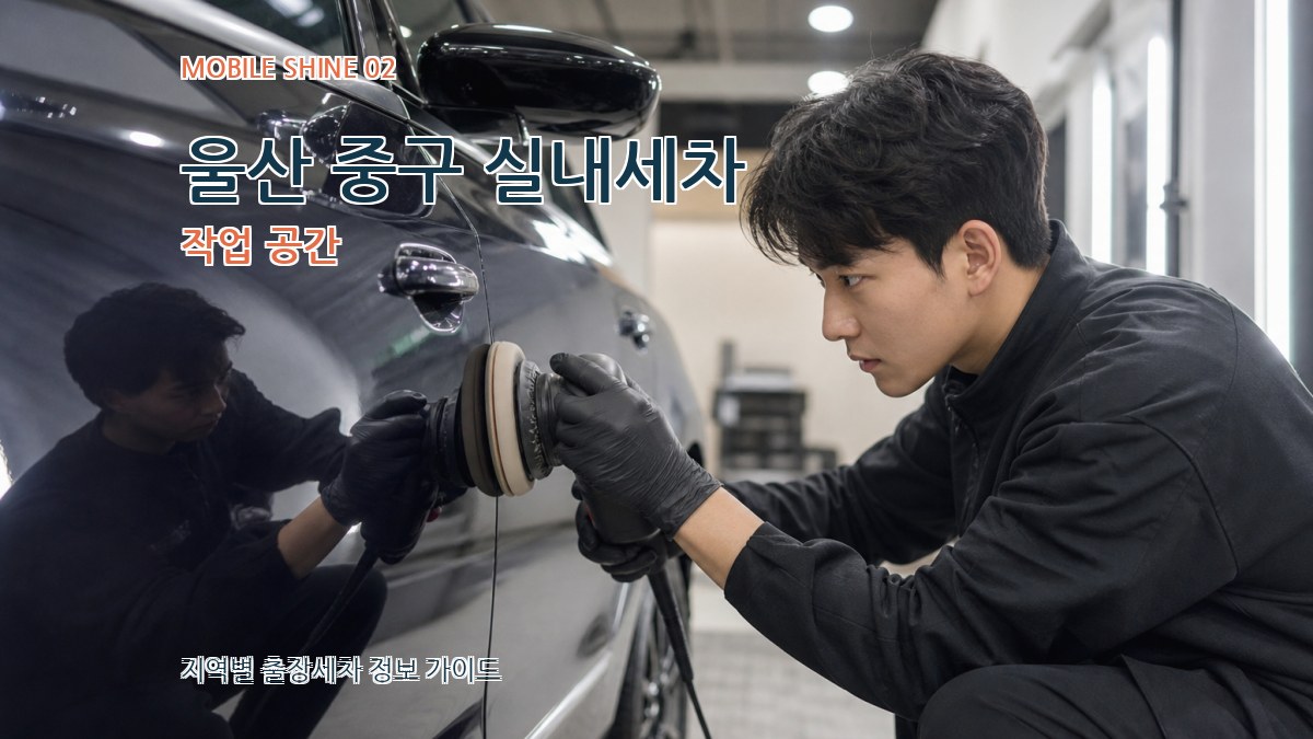 울산 중구 실내세차 작업 공간