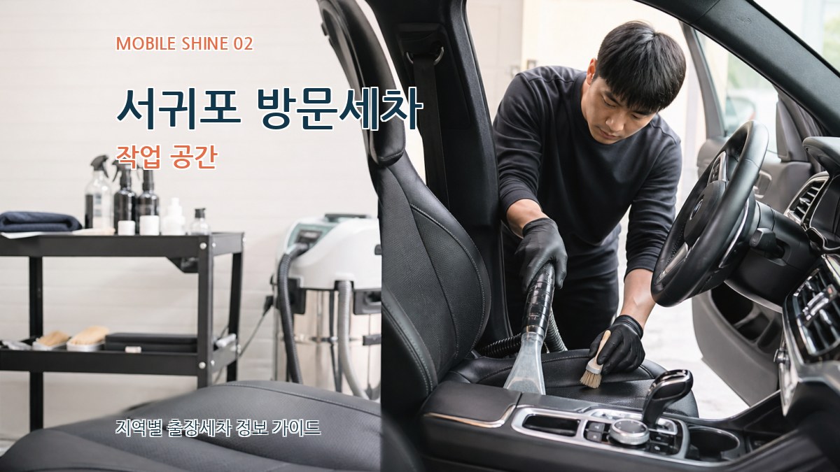 서귀포 방문세차 작업 공간