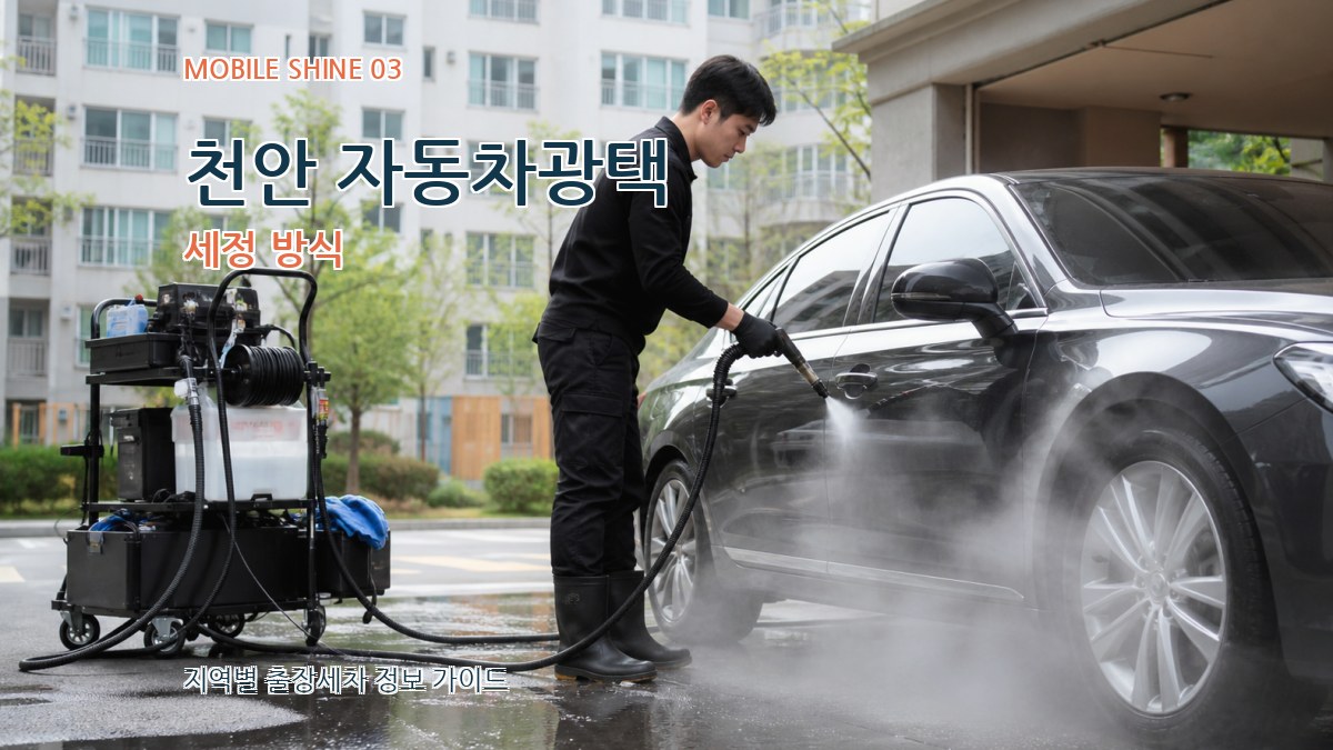 천안 자동차광택 세정 방식