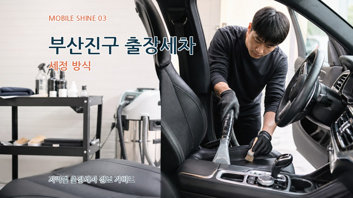 부산진구 출장세차 세정 방식