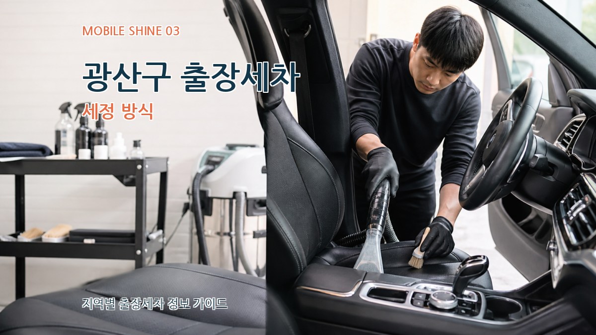 광산구 출장세차 세정 방식