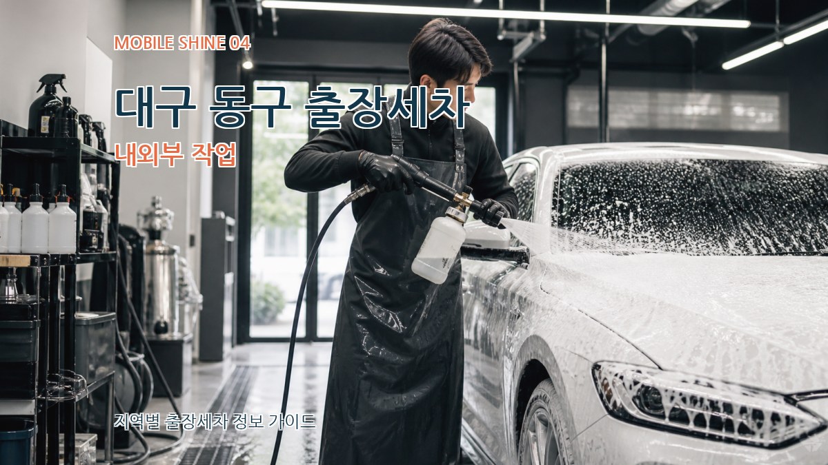 대구 동구 출장세차 내외부 작업