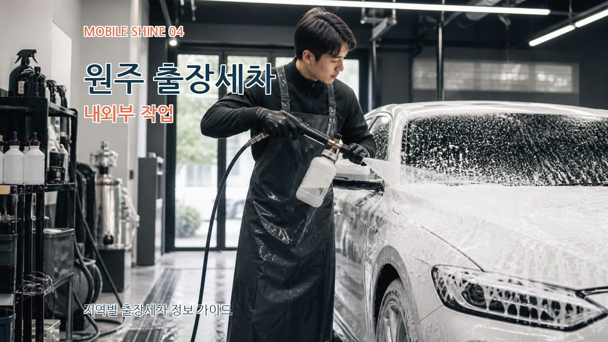 원주 출장세차 내외부 작업
