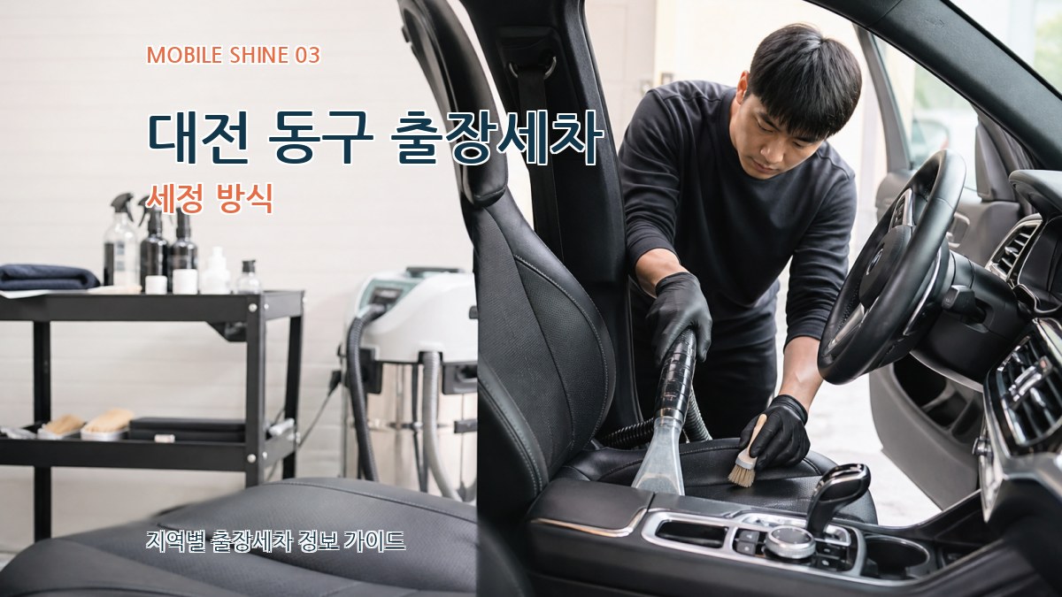 대전 동구 출장세차 세정 방식