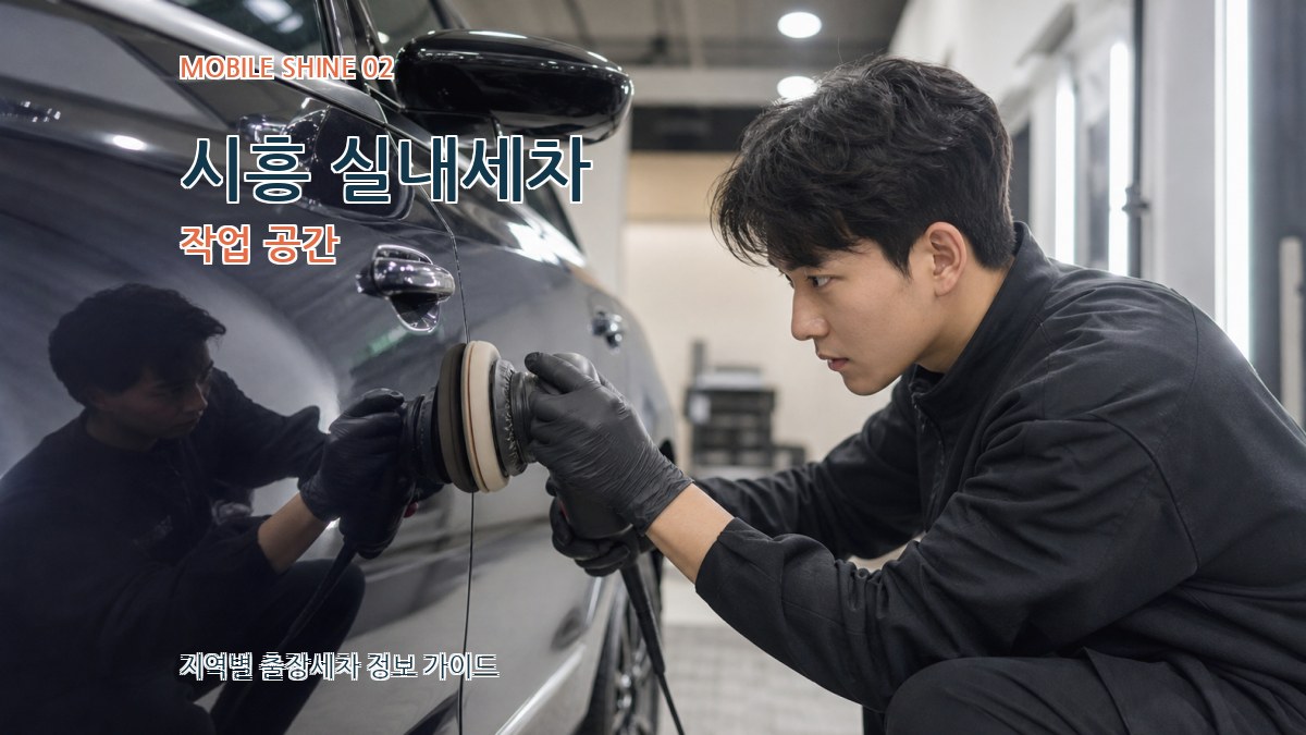 시흥 실내세차 작업 공간