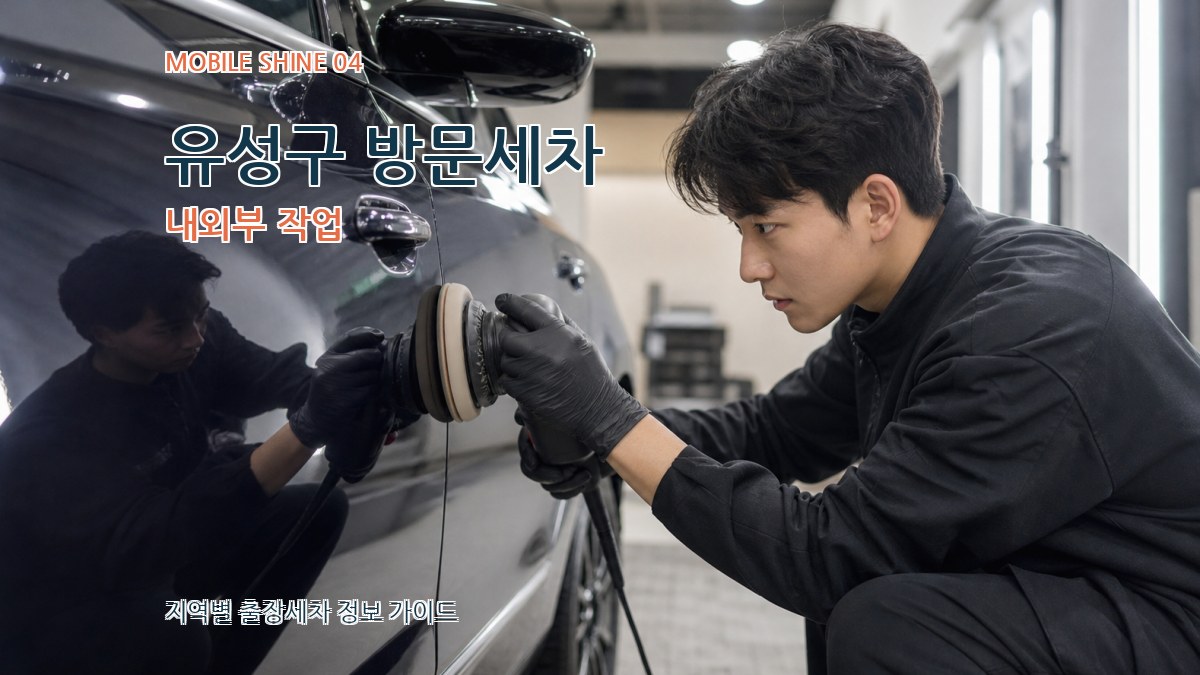 유성구 방문세차 내외부 작업