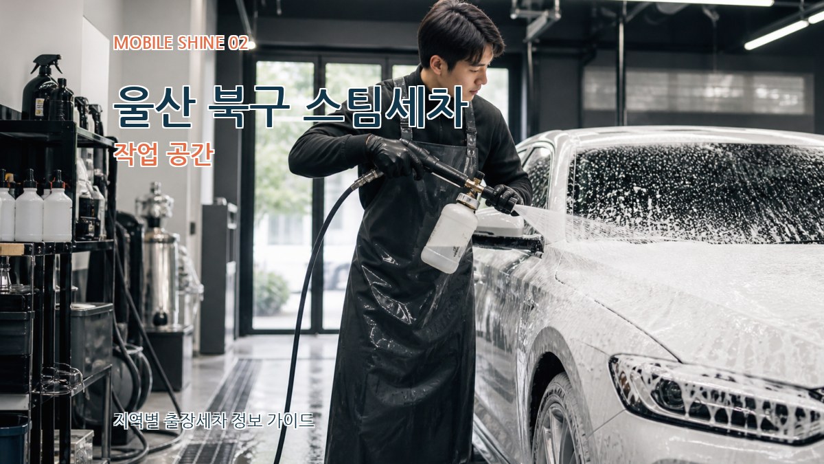 울산 북구 스팀세차 작업 공간