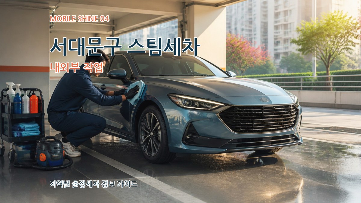 서대문구 스팀세차 내외부 작업