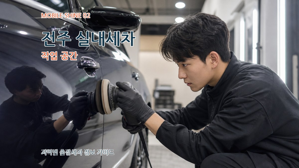 전주 실내세차 작업 공간