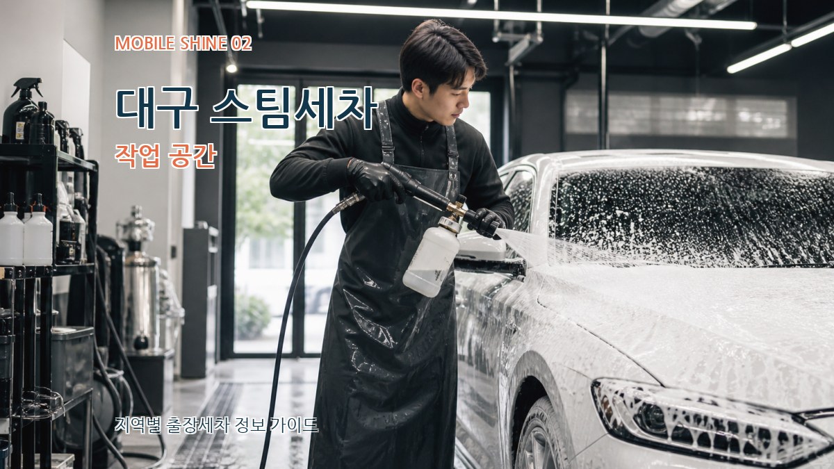 대구 스팀세차 작업 공간