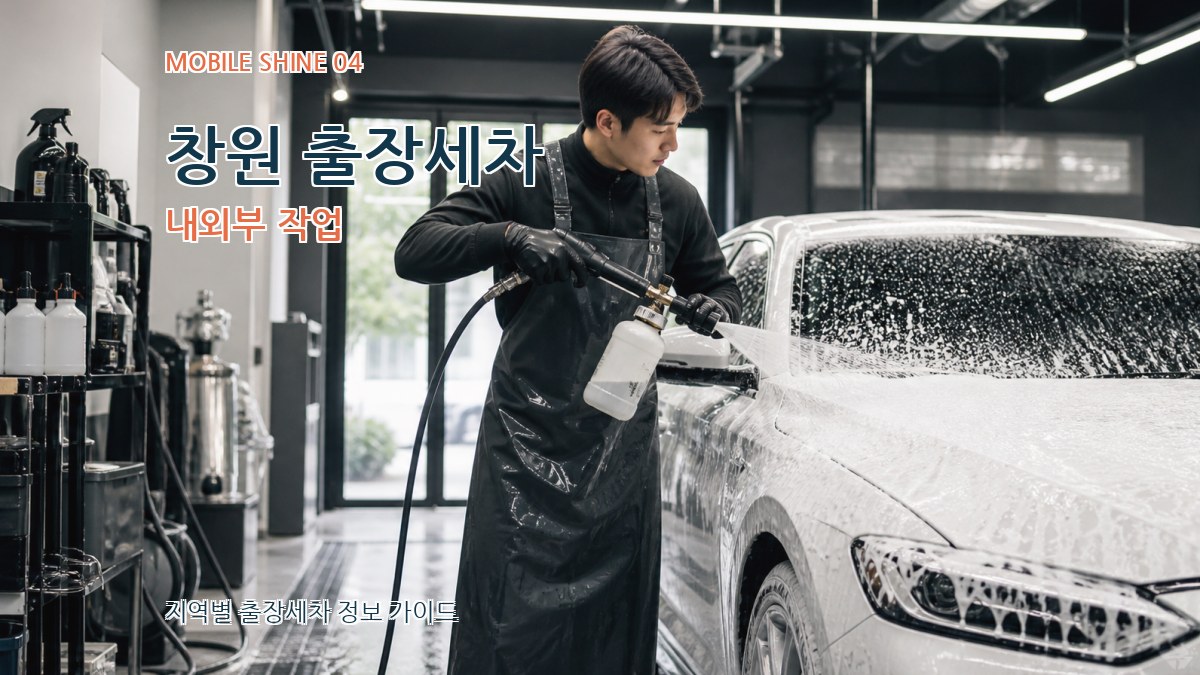 창원 출장세차 내외부 작업