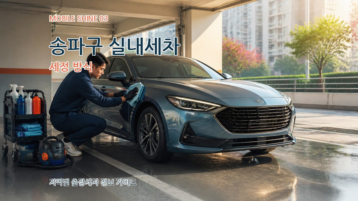 송파구 실내세차 세정 방식