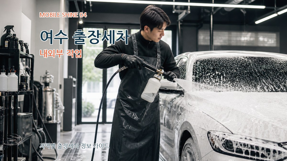 여수 출장세차 내외부 작업