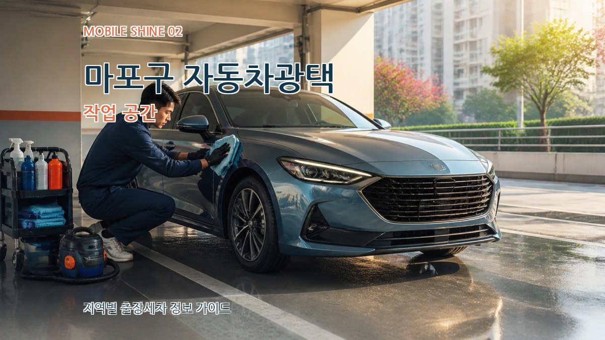 마포구 자동차광택 작업 공간