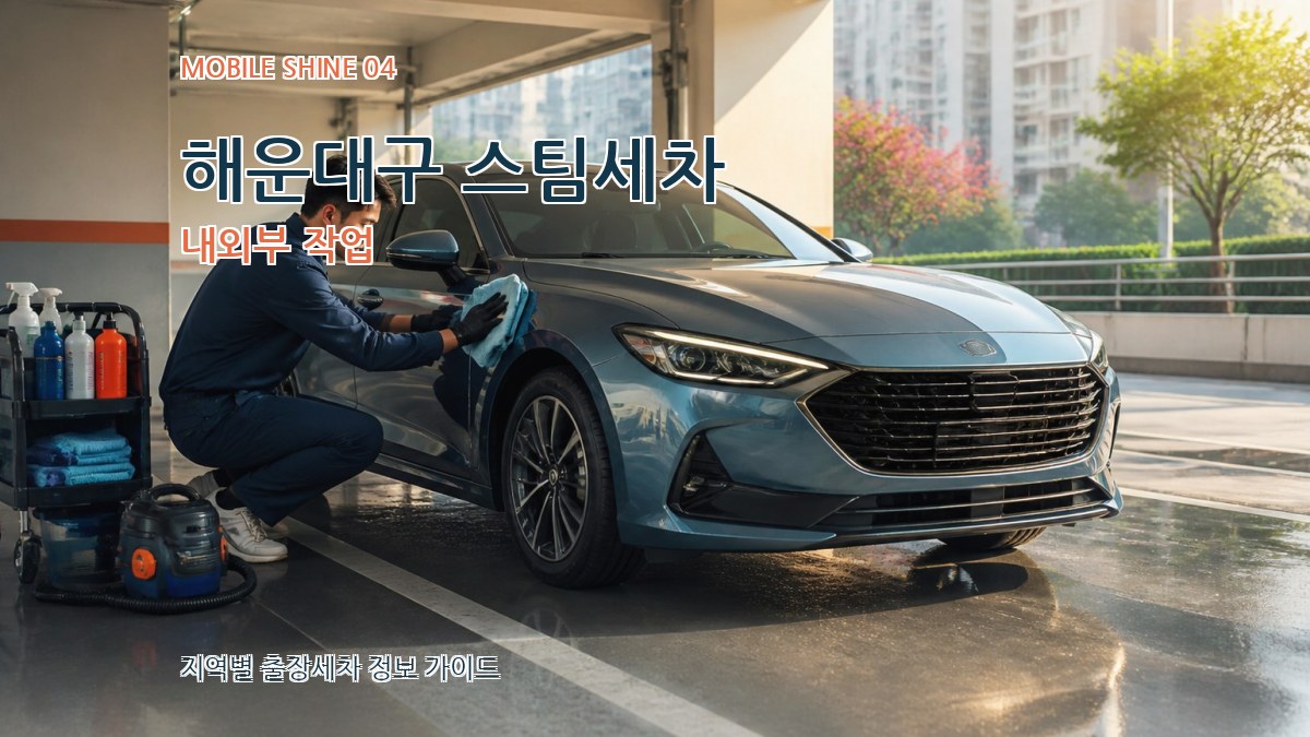 해운대구 스팀세차 내외부 작업