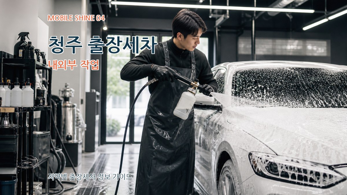 청주 출장세차 내외부 작업